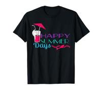 Happy Summer Days Parapluie Haut Motif Vagues T-Shirt