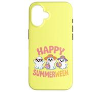 Happy Summerween Fantômes Kawaii Amusants Halloween Été Coque pour iPhone 16