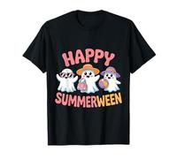Happy Summerween Fantômes Kawaii Amusants Halloween Été T-Shirt