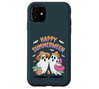 Happy Summerween Funny Ghosts Mashup Halloween Summer Mashup Coque pour iPhone 11