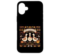 Happy Thanksgiving Oies Automne Harvest Fan Coque pour iPhone 16 Plus