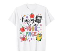 Happy to See Your Face Back to School Teacher First Day T-Shirt