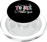Happy To See Your Face Rentrée scolaire enseignant hommes femmes enfants PopSockets PopGrip pour MagSafe