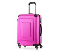 Happy Trolley - Valise Coque Rigide Valise Trolley Valise de Voyage Valise de Voyage Lugano, très léger, TSA, 65 cm, 78L Rose