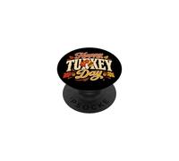Happy Turkey Day Funny Thanksgiving Turquie Humour PopSockets PopGrip Adhésif
