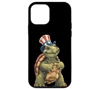 Happy Turtle au Look de Chapeau Haut de Forme américain Coque pour iPhone 12 Mini