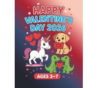 Happy Valentine Day: Fun Coloring Book For Kids Ages 3-7
