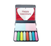 Happy Valentine's Day Boîte de marqueurs de page de couleur à rayures rouges