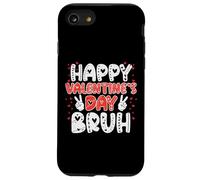 Happy Valentines Day Bruh Peace Retro Meme Femmes Enfants Hommes Coque pour iPhone SE (2020) / 7/8