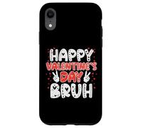 Happy Valentines Day Bruh Peace Retro Meme Femmes Enfants Hommes Coque pour iPhone XR