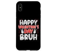 Happy Valentines Day Bruh Peace Retro Meme Femmes Enfants Hommes Coque pour iPhone XS Max