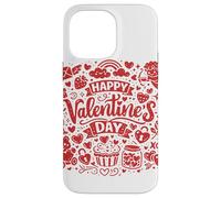 Happy Valentine's Day Doodle Collage Cute Love Icons Art Coque pour iPhone 14 Pro Max