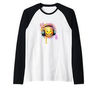 Happy Vibes Casque Beat Motif Graffiti Manche Raglan