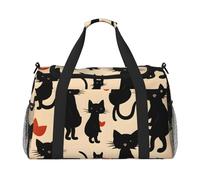 Happy Walking Kitty Sac de transport à main grande capacité pour les escapades de week-end