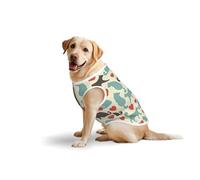 Happy Walking Kitty T-shirt à imprimé doux pour chiens de grande taille, vêtements confortables en coton extensible pour chien, sweat-shirt sans manches (3XL-5XL)