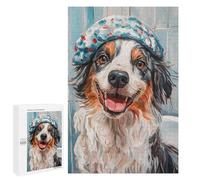Happy Wet Dog with Hat Puzzle 1000 Pièces Educa Jouet en Bois Cadeau Unique Décoration Intérieure Jeu Éducatif Challenge Toy Adultes Et Enfants À Partir De 14 Ans 1000 PCS