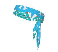 Happy White Goose Cravate de sport confortable respirante à la mode unisexe convient pour la course à pied, le yoga, le fitness et d'autres sports.