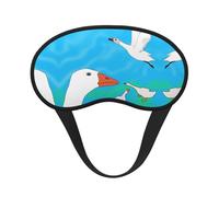 Happy White Goose Masque de sommeil occultant - Couvre-yeux confortable pour homme et femme, parfait pour dormir, méditation, voyage