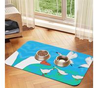Happy White Goose Nappe en cuir absorbant pour animaux domestiques avec base en caoutchouc antidérapant pour chats et chiens 40 x 60 cm