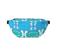 Happy White Goose Prints Sac banane réglable léger et confortable adapté pour le fitness, le jogging, les voyages