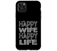 Happy Wife Happy Life Funny Husband Citation Coque pour iPhone 11 Pro Max