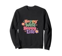 Happy Wife Happy Life Funny Saying Mother's Day Sweatshirt