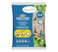 Happy Wings No Grow Nourriture pour oiseaux sauvages en forme de cœurs et frites de tournesol - Nourriture pour oiseaux très nutritifs - (2,3 kg)
