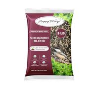 Happy Wings No Grow Songbird Mélange de graines de tournesol, graines de carthame et cacahuètes - Nourriture pour oiseaux hautement nutritifs (2,3 kg)