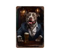 Happy XL Bully in The Pub Plaque En Métal Vintage Pour Bars, Décoration Intérieure, Maison, Ferme, Cafés, Bureau, Magasin11.8"x7.9"