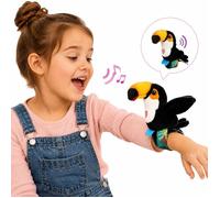 Happy Yappers™ Peluche Bracelet Oiseau Interactif - Répète ce que tu dis Parle et Chante Cadeau Fille et Garçon 3-8 ans