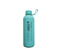 HappyAgua Bouteille d'eau en acier inoxydable à double chambre. 500 ml. Thermos réutilisable, cantine thermique sans BPA, isolation sous vide à double paroi pour boissons. Couleur verte.