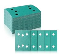 HappyAlley Lot de 60 feuilles abrasives à 6 trous de 7,6 x 10,2 cm compatibles avec Surfprep, papier abrasif 80, 120, 150, 180, 220 (12 de chaque), compatibles avec les ponceuses Surfprep&Uneeda