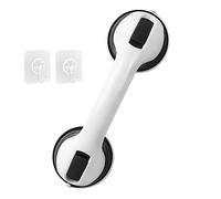 Happybase Barre d'appui de salle de bain à ventouse de 30,5 cm pour personnes handicapées, poignée de sécurité portable avec ventouse, pas de fixations nécessaires pour les enfants et les personnes