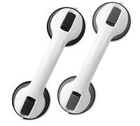 Happybase Lot de 2 barres d'appui à ventouse pour salle de bain pour personnes handicapées et handicapées Poignée de douche de sécurité avec fixation à ventouse, poignées de bain pour personnes âgées