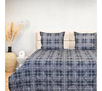 HappyBed - 260x220 - - Couette Lavable sans Housse - Couette imprimée sans Housse - Couette avec Impression - Couette ajustée - Grey Tartan
