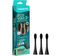 happybrush ECO VIBE 3+ Têtes de Brosse AllBlack - 3 pièces