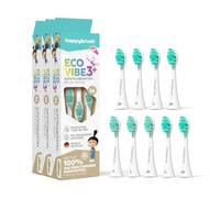 happybrush Lot de 9 têtes de rechange (3 x 3) pour brosse à dents électrique sonique ECO VIBE 3 Agnes | Brosses de rechange d'origine avec poils arrondis (Agnes)