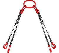 Happybuy Chaîne de Levage de Poids à 4Pieds Élingue en Acier Allié 1,5m Diamètre Chaîne 8mm Capacité Charge 5T Élingue de Chariot Élévateur Chaîne, Exploitation Minière des Ports de Construction G80