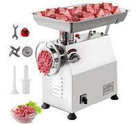 Happybuy Hachoir à Viande Electrique 350kg/H, Hachoir Inox Electrique Commercial Idéal pour Restaurants, Supermarchés, Fast food, Boucheries