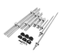 Happybuy Miniature Rail Linéaire Guide SBR20, Rail linéaire+3 Vis à billes RM1605-350/650/1050mm, pour le routeur CNC/Rectifieuse CNC/l'impression de machines industrielles Argent