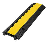 Happybuy Rampe de Protection de Câble 22,000 lbs Rampe de Cache-Câble 3 Canaux Passe Câble Sol Protecteur de Câble Sol Goulotte Passe Câble Couvre Câble Parking Entrepôt Concert Hôtel Scène Noir