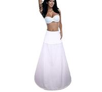 Happydress Jupon Crinoline 1 Cerceau pour Robe de Mariage, Mariée, Bal - Jupe Femme Wedding Petticoat (Blanc, 42)
