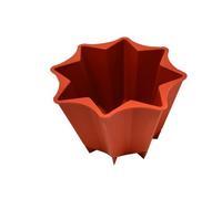 HappyFlex HF4008 Moule à gâteau Pandoro, Silicone, Rouge Brique, contenance 1 l