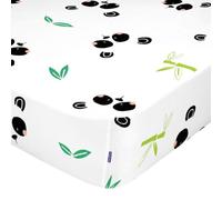 HappyFriday Moshi Moshi Panda Garden Drap Housse Ajustable Multicolore 90 x 200 x 32 cm