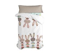 HappyFriday Moshi Moshi Rabbit Family Parure de lit 2 pièces Multicolore Lit de 105 cm