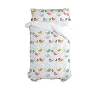 HappyFriday Mr Fox Little Birds Parure de lit 2 pièces Multicolore pour lit de 105 cm