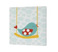 HappyFriday Toile Mr Fox Little Birds Multicolore 27 x 27 cm