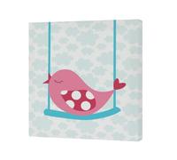 HappyFriday Toile Mr Fox Little Birds Multicolore 27 x 27 cm