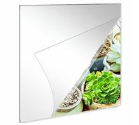 happygo Miroir mural auto-adhésif - Haute transparence - Anti-éclats - Carreaux de miroir autocollants (30 x 30 cm), sans verre, haute définition, flexible, sans cadre, amovible