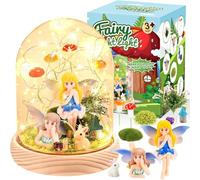 HappyGoLucky DIY Veilleuse Fée Clochette Enfant - Kit Creatif Bricolage Enfants 3-12 Ans, Loisirs Créatifs Activités Manuelles avec LED - Cadeau Anniversaire pour Fille Garçon Déco Chambre